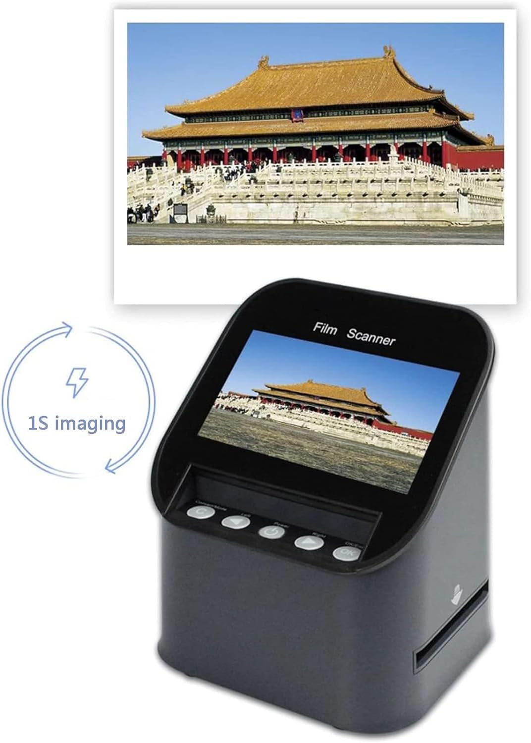 135 Film Scanner, 22MP Digital Slide Scanner, with Large 4.3" TFT Color Screen, Support Film Formats(135/126KPK/110/SUPER8/positive Film/Negative Film/Black and White Film)