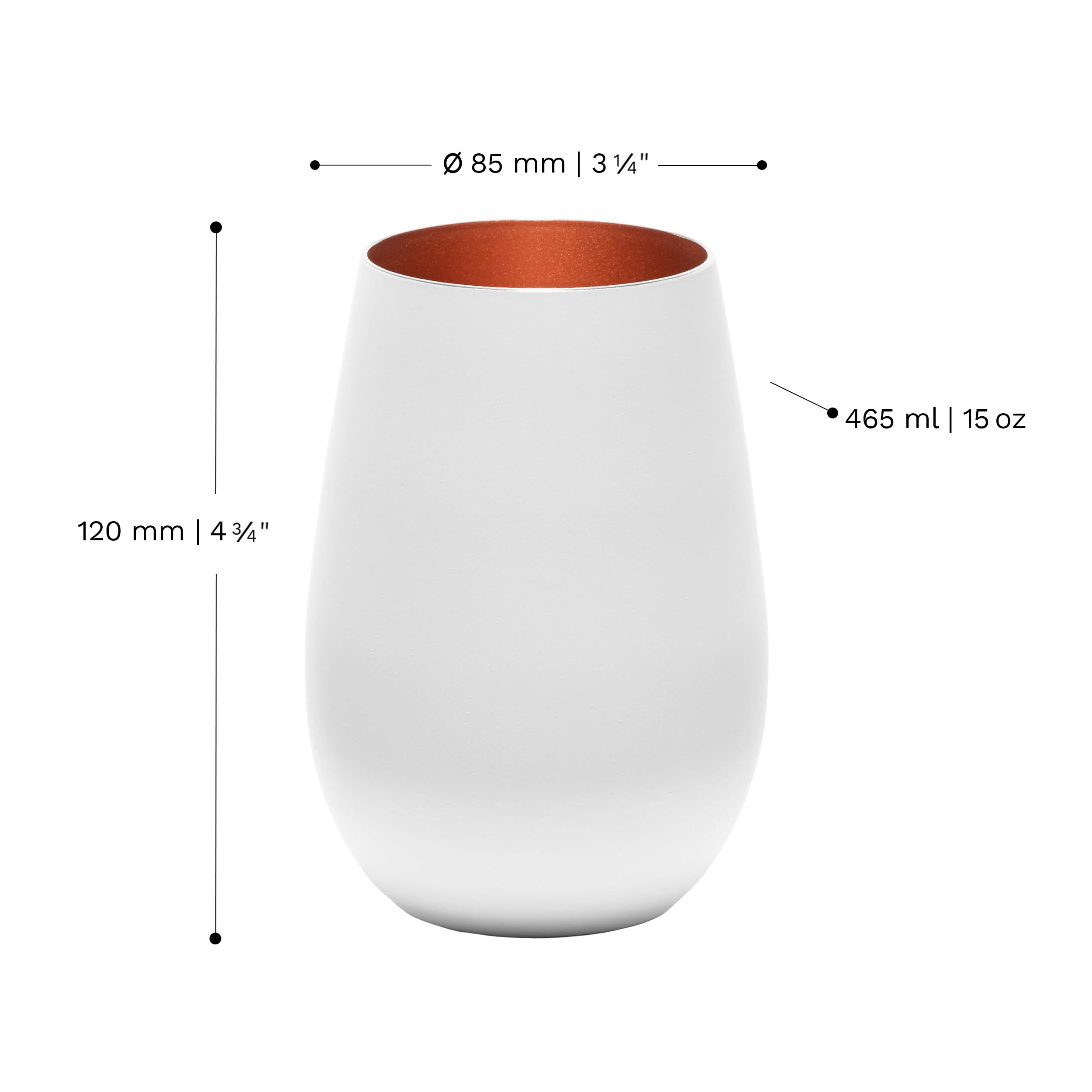 Stölzle Lausitz Elements Glazen 465 Ml, Drinkglazen, Set Van 6 Cocktailglazen Vaatwasmachinebestendig Met Hoge Schokbestendigheid Universele Als Waterglazen Sapglazen Brons 663179633