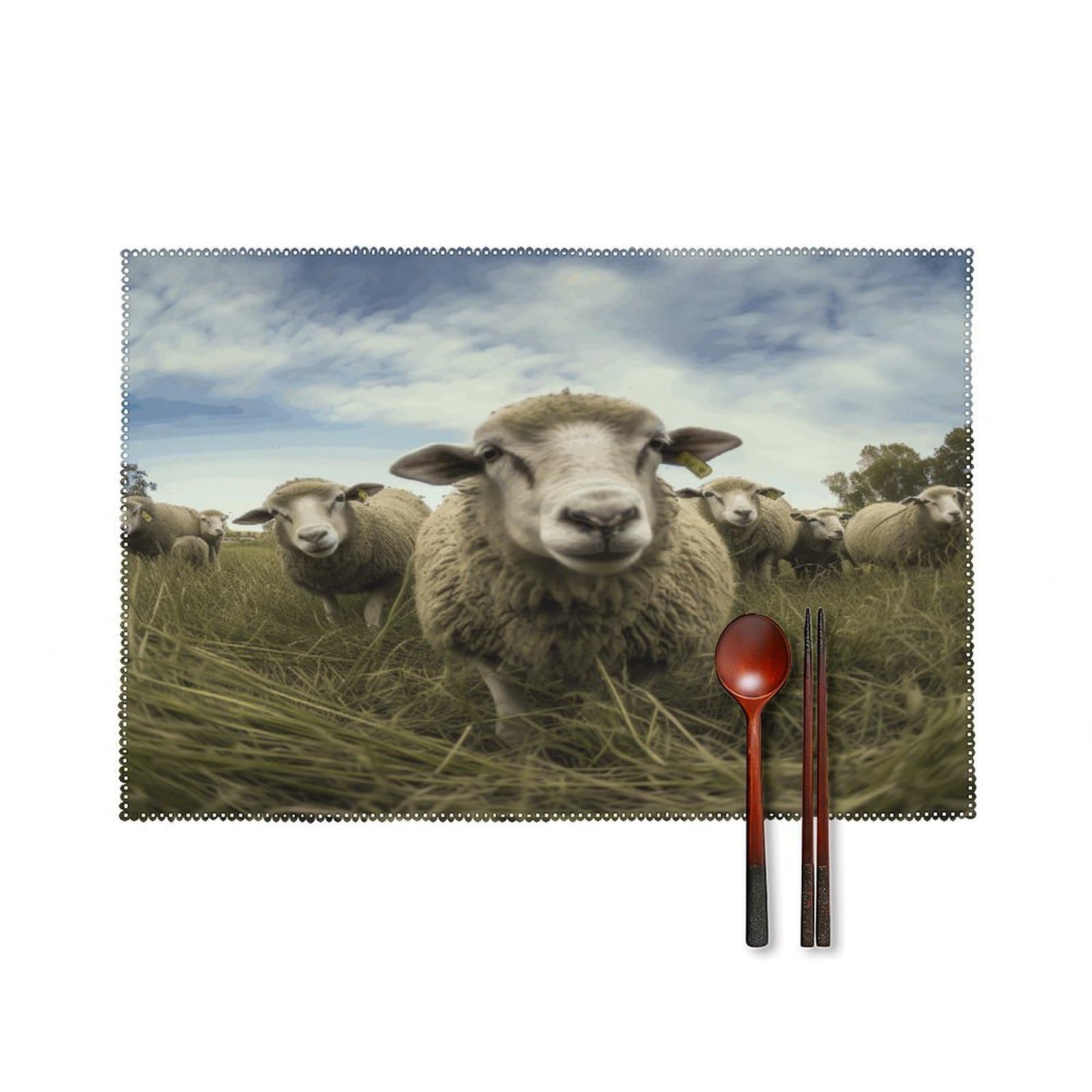 Fodpand Style Flock Of Sheep Placemats Set Of 4 Place Mats Table Mats