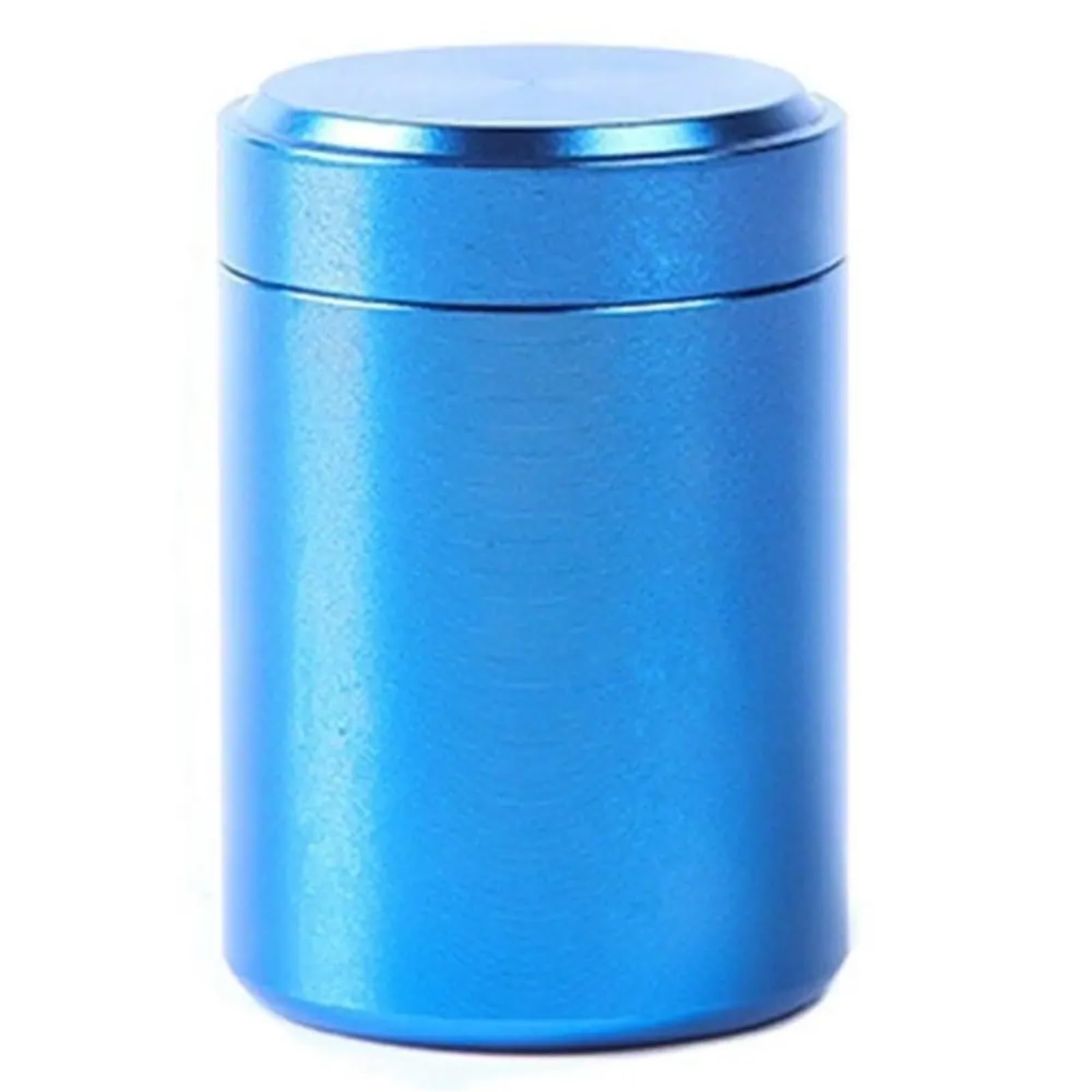 UBOHUZ 8pcs Round Small Aluminum Cans Metal Candy Jar Sealed Loose Tea Packaging Airtight Smell Proof Container Storage Bottles Jars for Tea, Coffee(Blue)