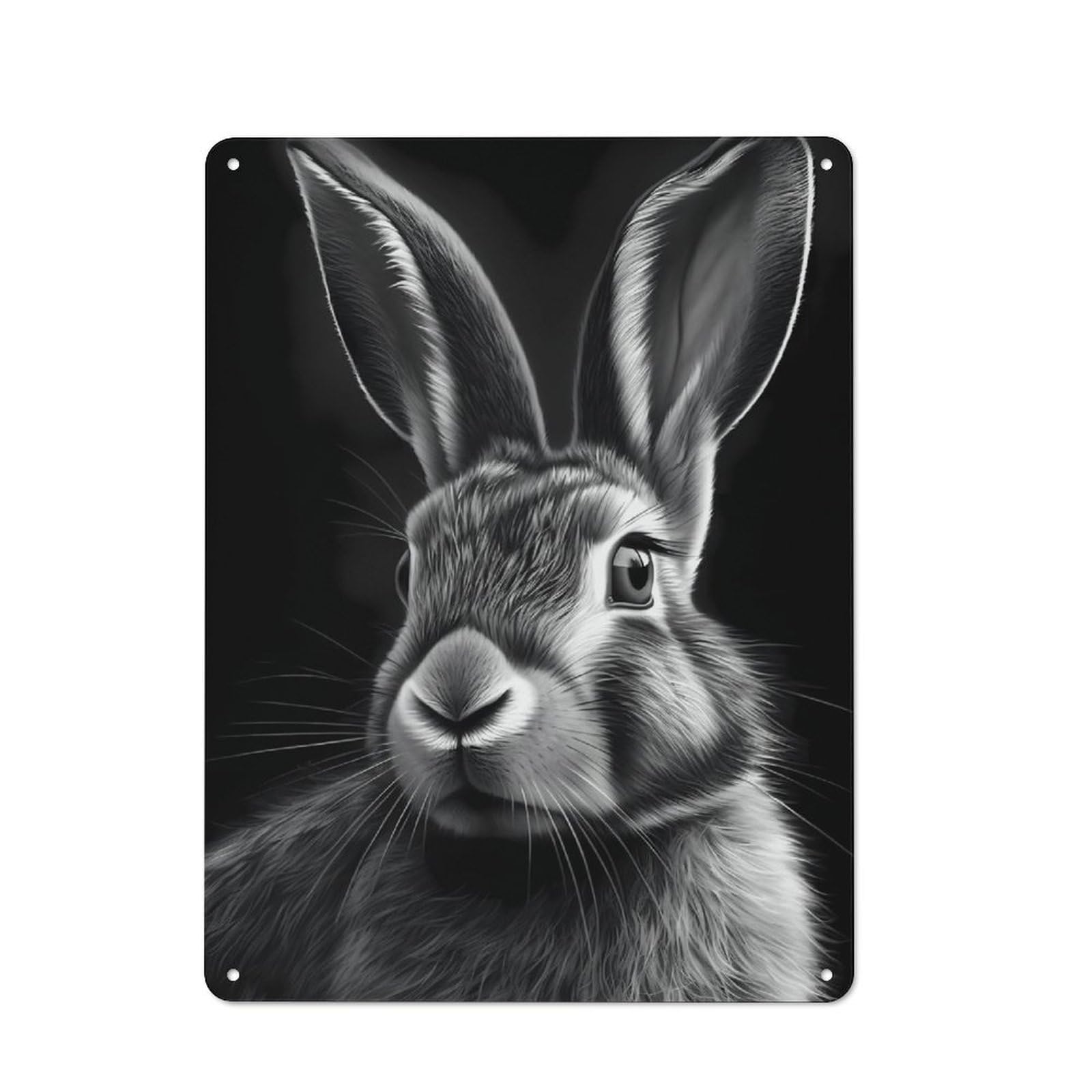 Junmoney Rabbit Bunny Vintage-Inspired Tin Sign 40X30cm For Garage Or Workshop, For Garage, Workshop And Man Cave Decoration