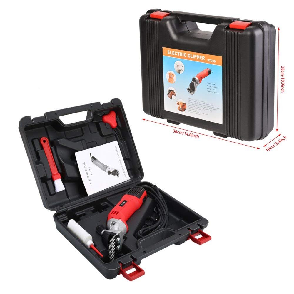 Esquiladoras De Ovejas Cizallas Electricas 500W 13 Dientes Cuchillas Tijeras para Cabras Alpacas Llamas Pelaje Grueso Animales Granja Ganadería Suministros para Mascotas 110V/220-240V