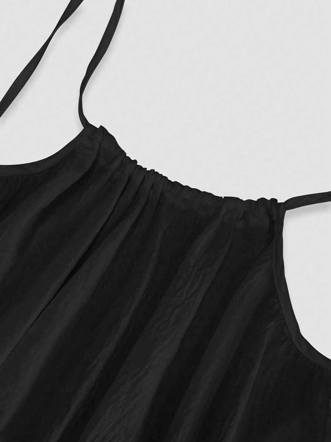 Womens Summer Sleeveless Backless cami Dresses Spaghetti Strap Flowy Dress Long Sundress with Back Tie - Image 6