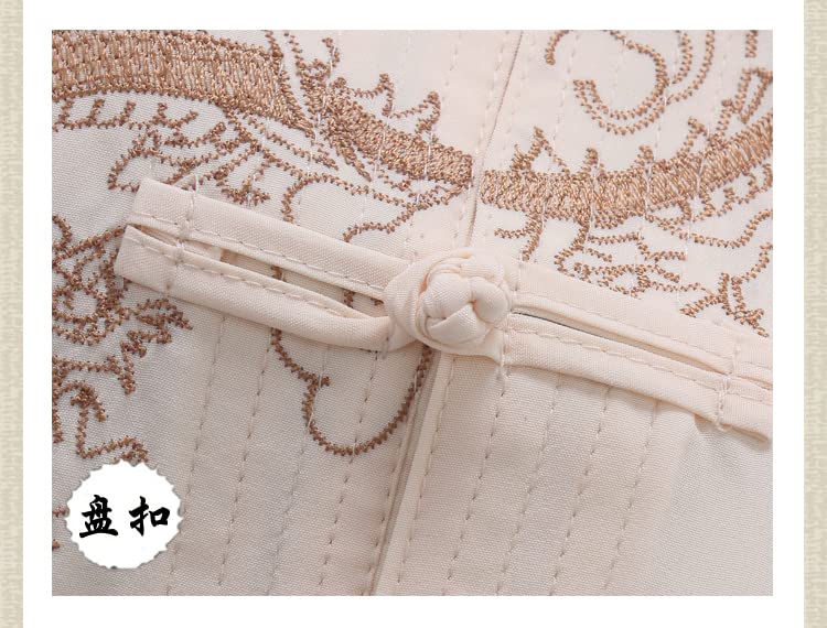 Men Novelty Navy Blue Embroidery Dragon Kung Fu Suit Cotton Wu Shu Uniform Long Sleeve Tai Chi Set3