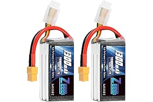 Zeee 3S 1300mAh 11.1V 120C Graphene Battery XT60 Plug for RC Models(2 Pack)