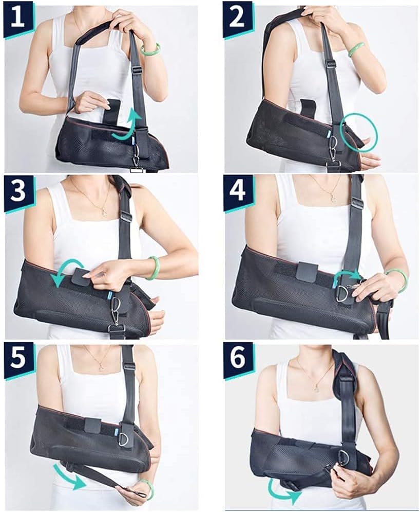 Arm Sling Arm Brace Shoulder Sling Arm Sling Shoulder Immobilizer Breathable Arm Sling,Dislocation Protector,For Shoulder Dislocated Arm Fractures And Elbow Fracture Rehabilitatio,Adult-Right