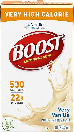 BOOST VHC-Flavor Vanilla Calories 530/ 237 mL Embalaje 8 fl oz caja - Caja de 27