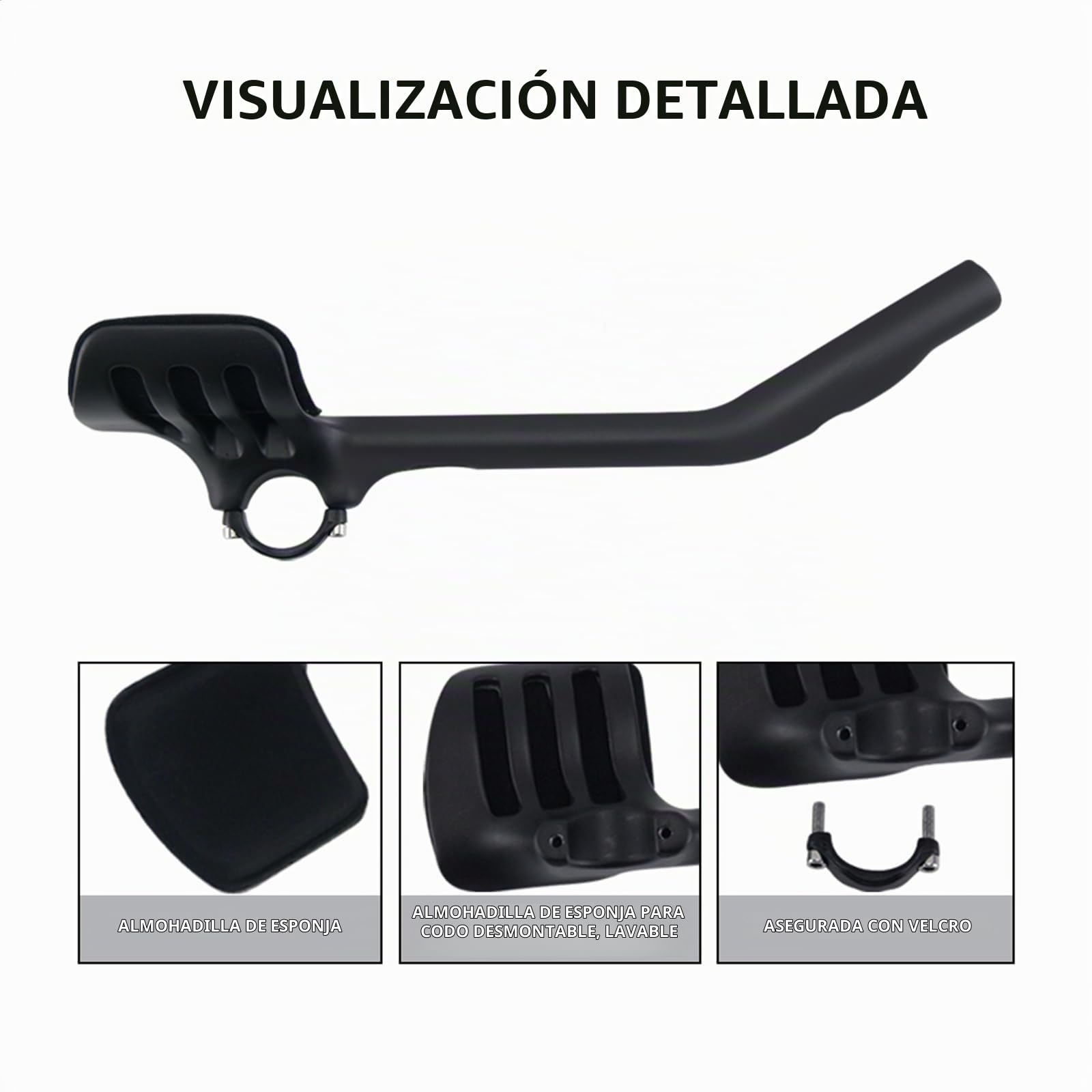 Alfa Pasca Accesorio para manillar de triatlón de carbono 31.8, accesorio de triatlón, manillar de triatlón de carbono, 30°, UD mate, 360 mm