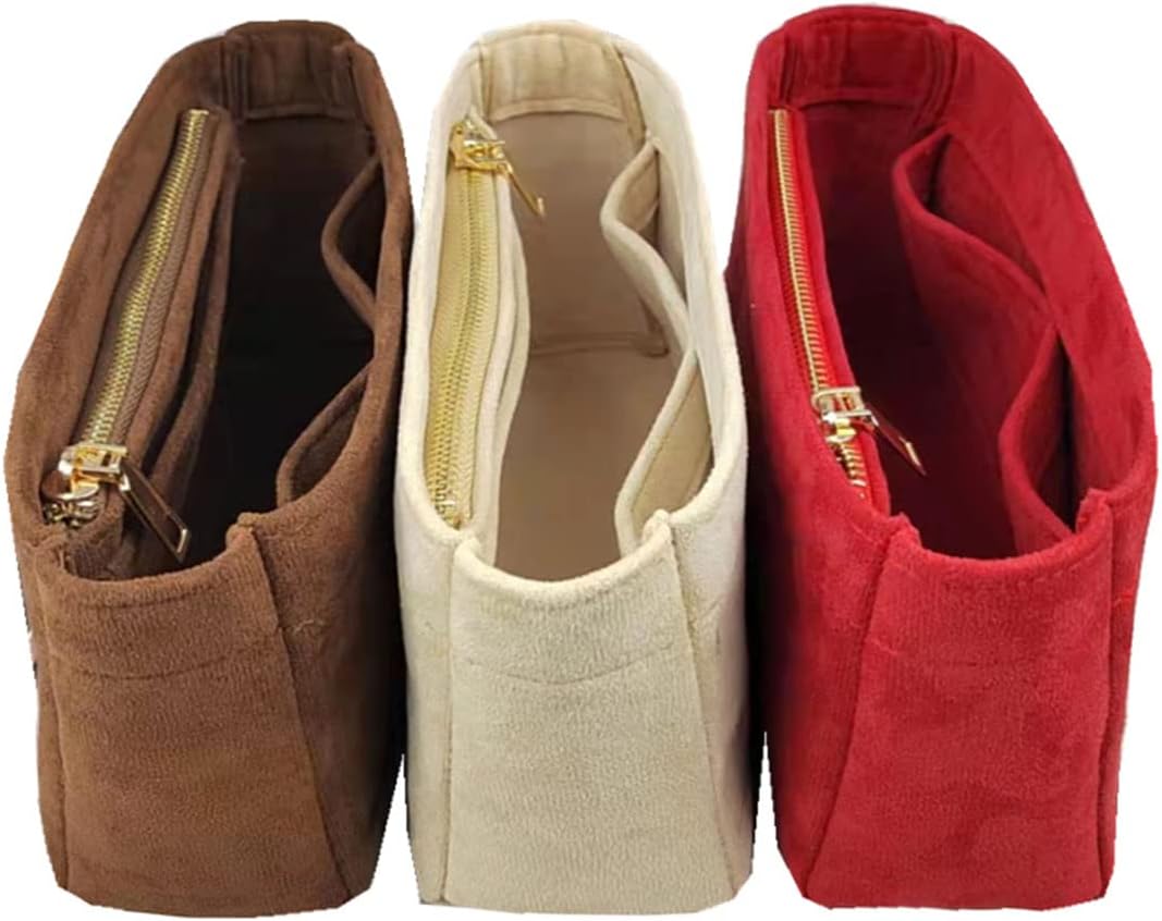 Lckaey Purse Organizer Insert, used for new Diane stick liner bag storage and sorting bag2072Dark coffee