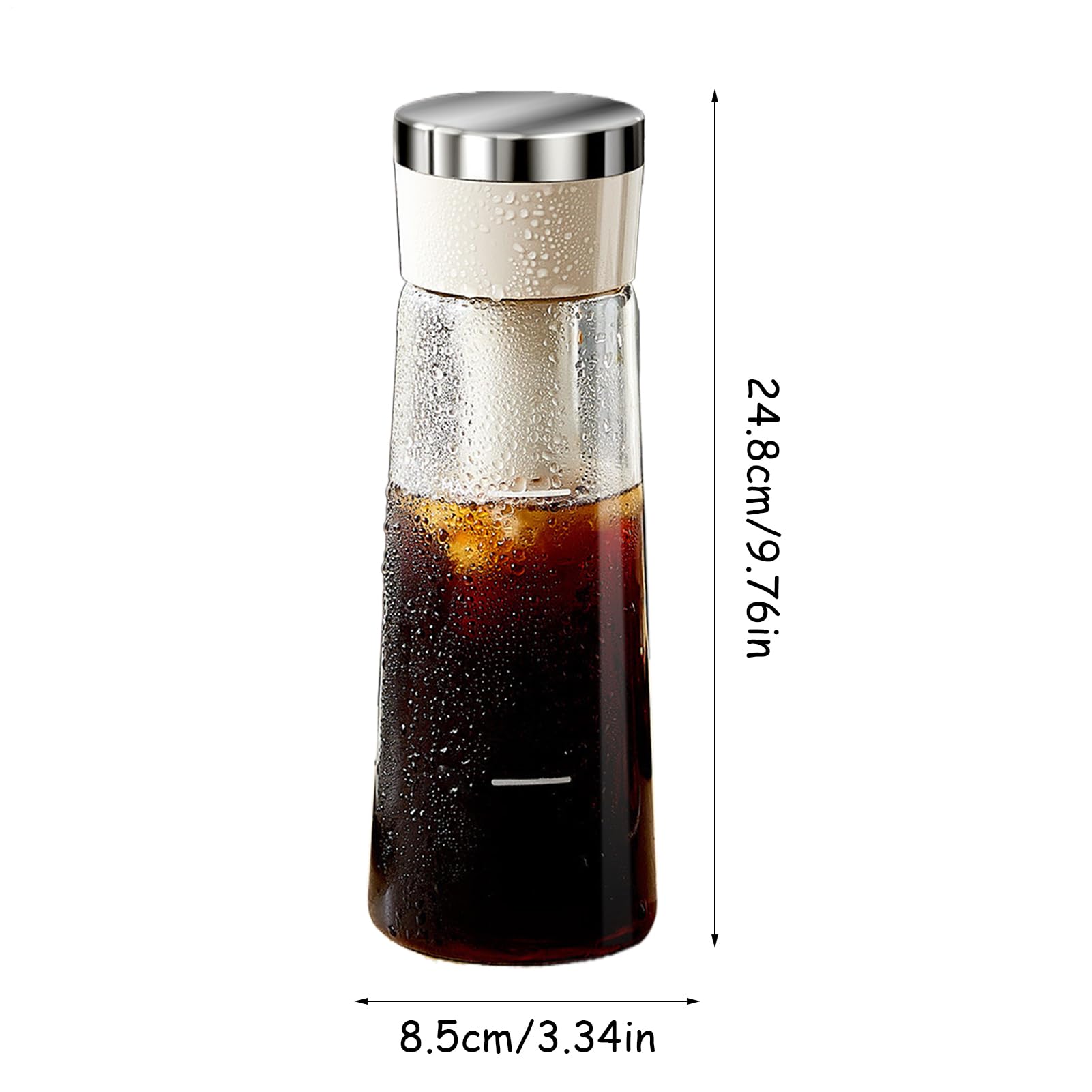 Jarra Para Café Cold Brew | Jarra Infusora De Té Helado Tipo Prensa | Máquina Multiusos Para Bebidas Con Ancha Para Picnics Cafeterías Y Excursiones De Camping