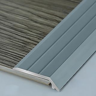 3Pack Transition Strip Door Threshold 36 inch, Aluminum Edging Trim for Doorways, Floor Door Divider Strip, Flooring Edge Trim for Height Difference from 0.08in to 0.2in(Iron Gray)