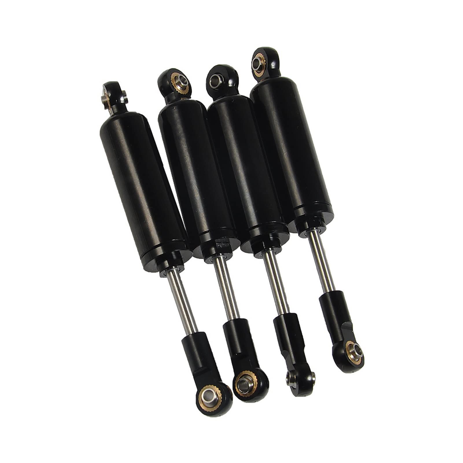 4 szt. Metalowe zawieszenie amortyzatora 90mm wewnętrzny amortyzator sprężynowy 1/10 osiowe SCX10 D90 części do gąsienic RC Zdalny amortyzator samochodowy(Schwarz)