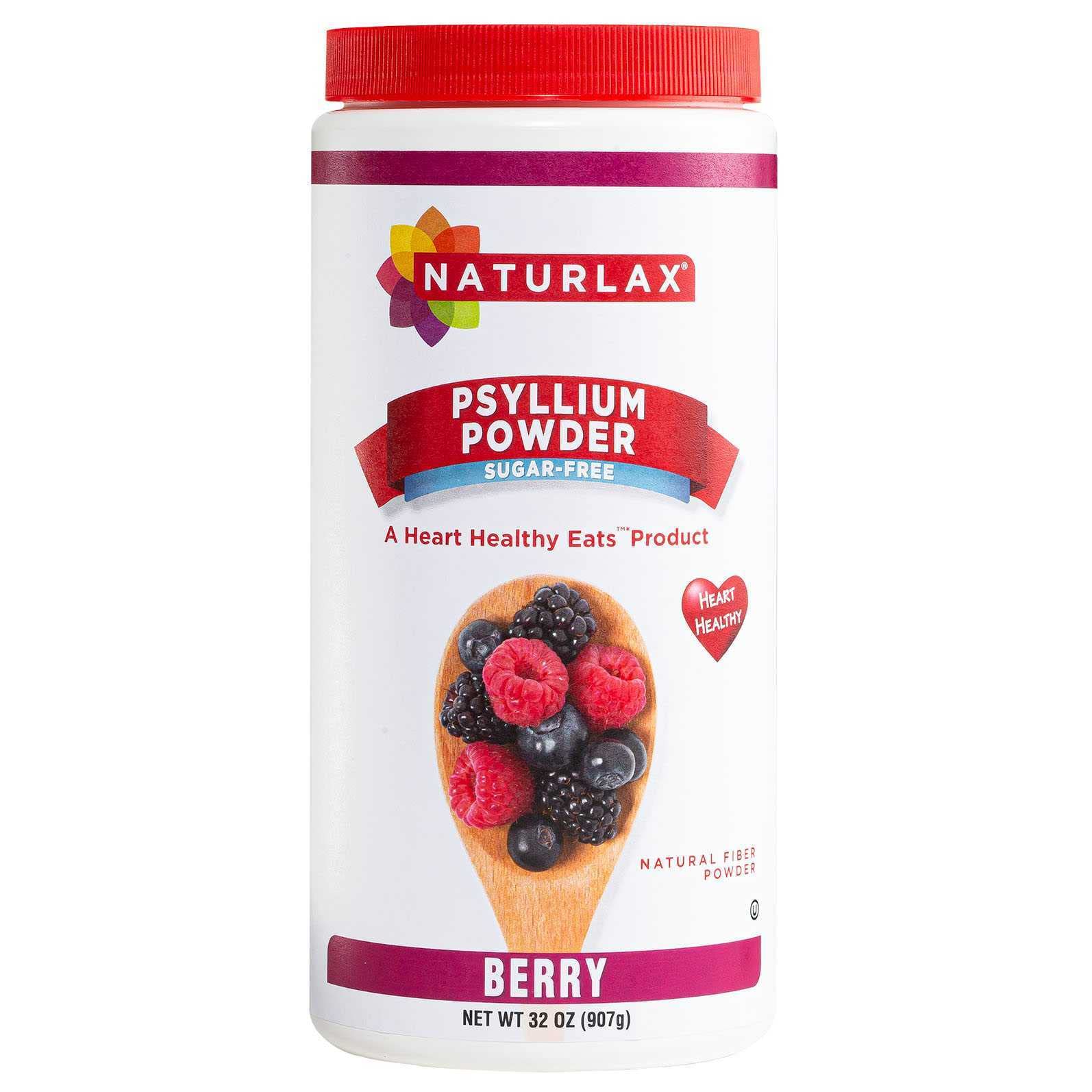 Sugar-Free Psyllium Husk Fiber Powder, Berry Flavored 32 oz