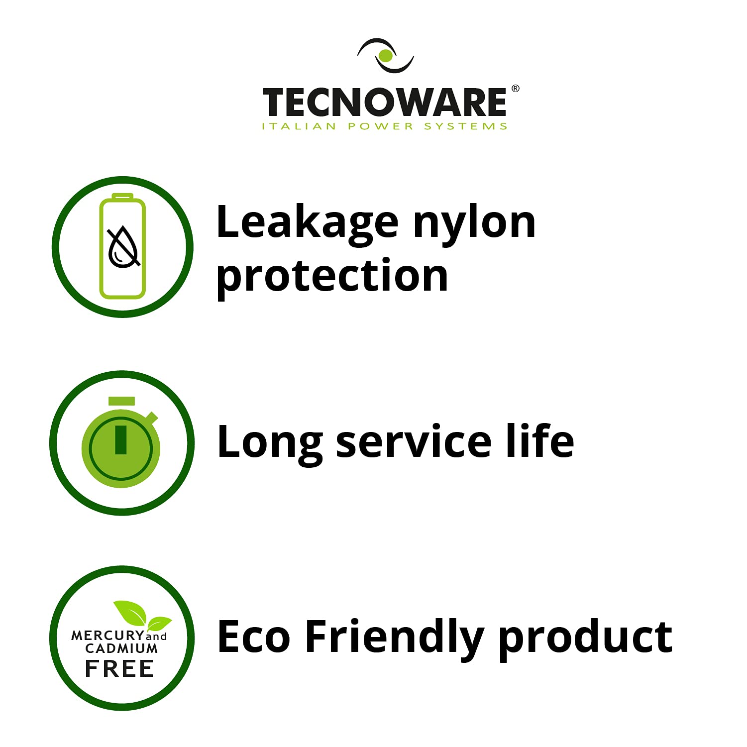 Tecnoware Power Systems Ultraalkaliczne Baterie AA – 1.5 Volt - Opakowanie 40 sztuk, Idealny do zabawek, kontrolerów, pilotów, latarek, zegarków, konsol i innych urządzeń zasilanych bateryjnie