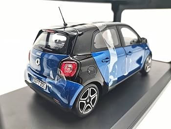 1/18 ノレブ　スマート　フォーフォー　ミニカー　ブラック×ブルーメタリック 1/18 ノレブ スマート フォーフォー ミニカー ブラック×ブルー