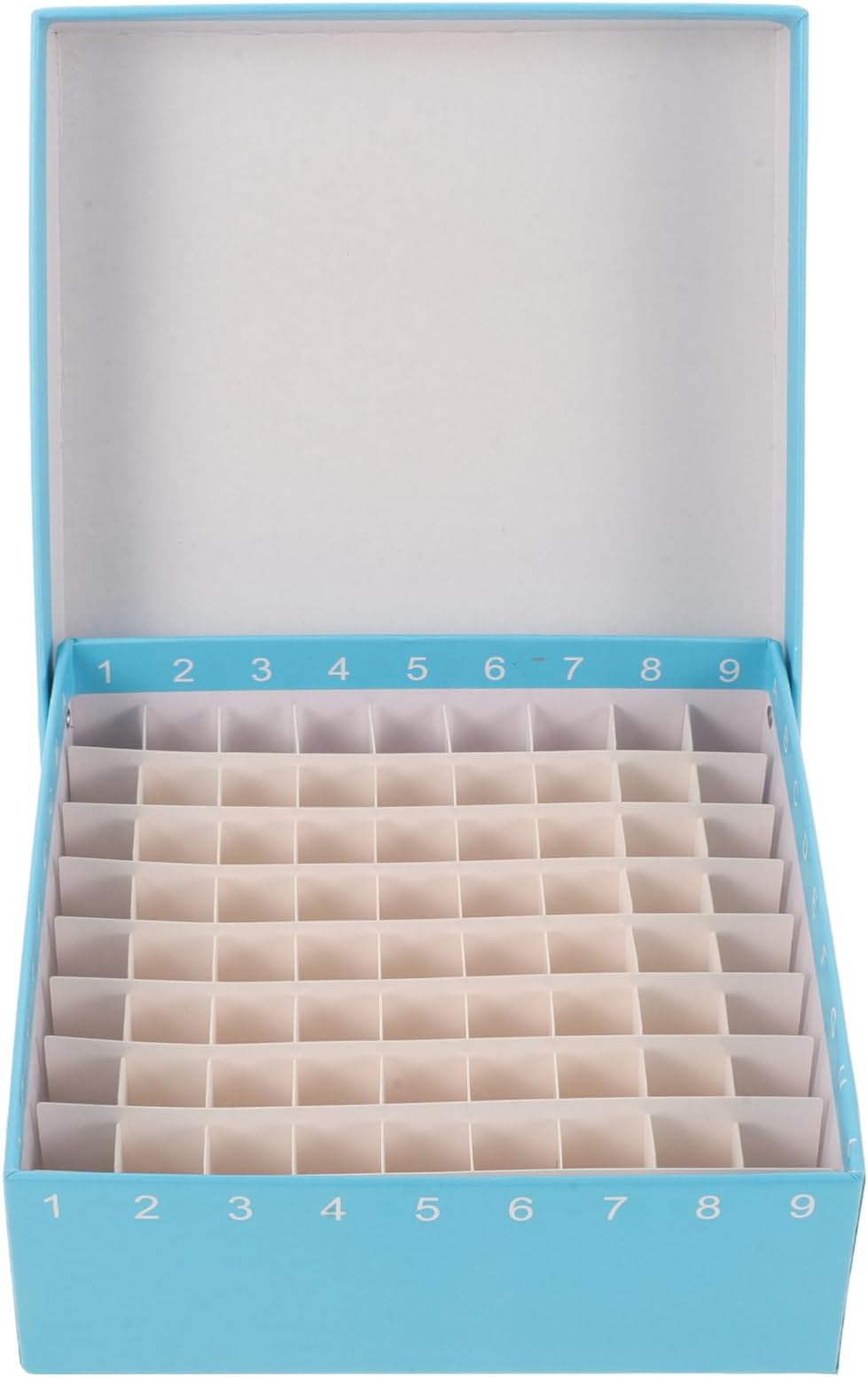 Mobestech Freezer Storage Box 81 Places Waterproof Cardboard Cryogenic Holder Rack for Microcentrifuge Tubes