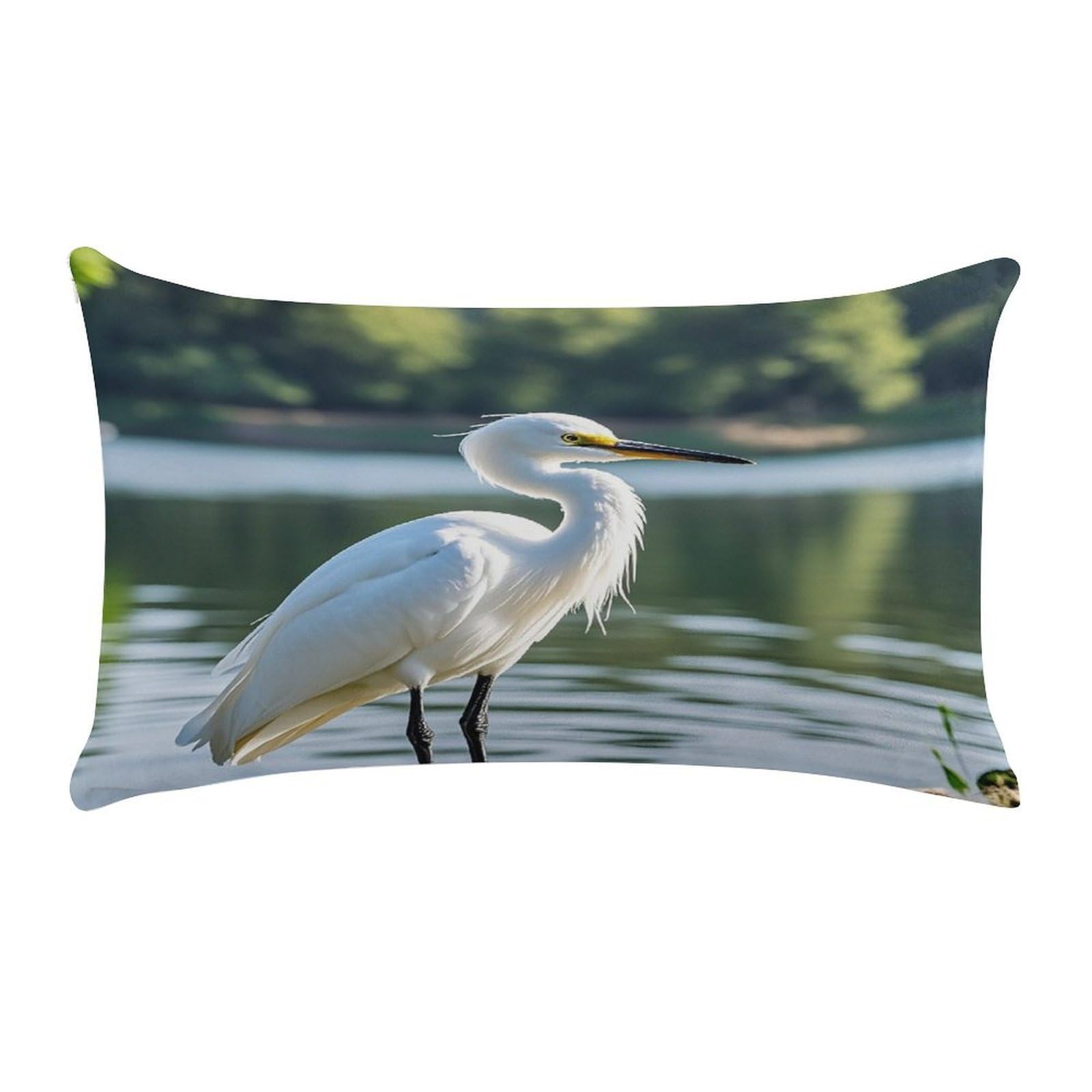 FekiLoot Heron Pillow Covers Short Plush Pillowcase with Zipper Cozy Soft Rectangular Throw Pillow Case Luxury Style Cushion Cases Decorative Lumbar Pillow Shell 12" X 20"