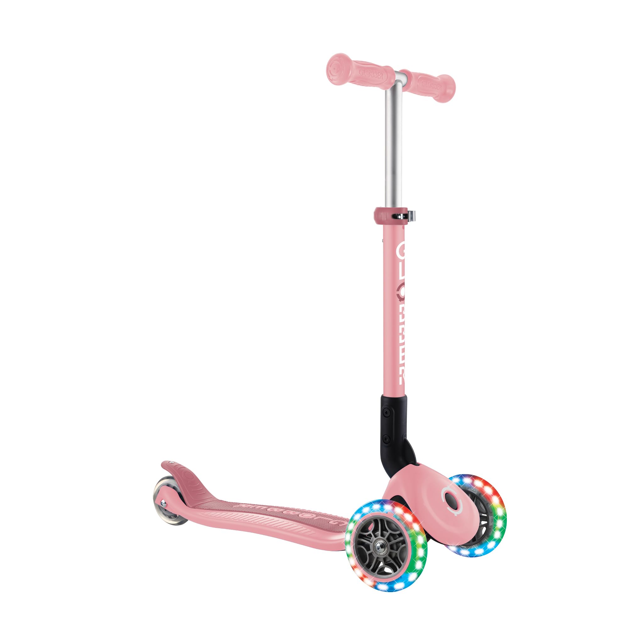 Globber Junior Foldable Lights Scooter, Juventud Unisex