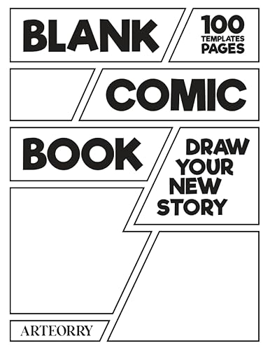Blank Comic Book Draw Your New Story Create your own comic book, using creative variety of comic panels strip grid templates For Kids And Teens