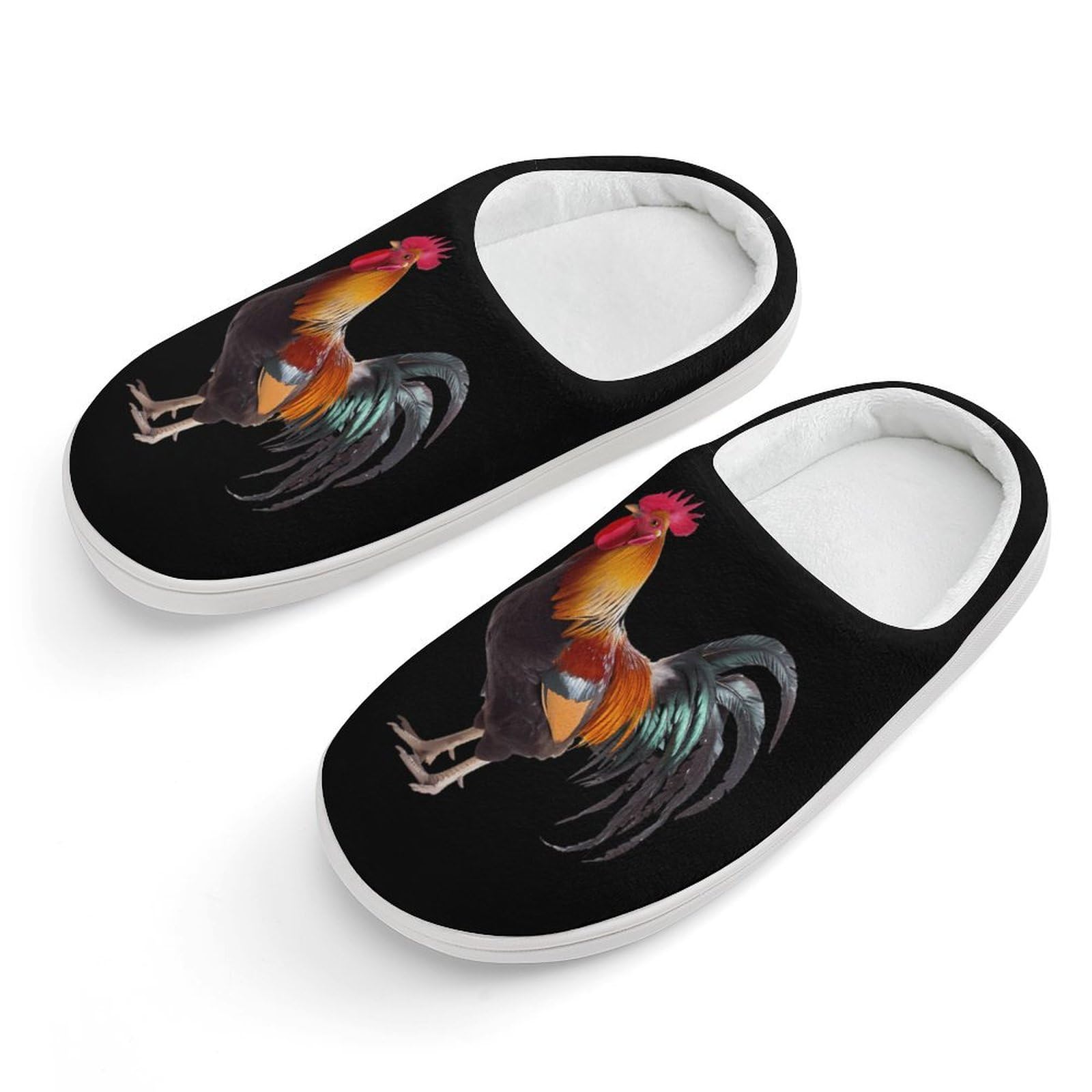 I Love My Rooster Cute Cotton Slippers Anti-slip House Shoes Funny Slipper Indoor Outdoor
