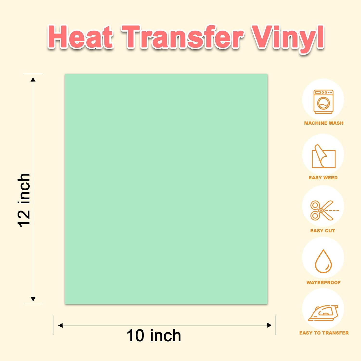 12Pcs DUEUIOE Puff Vinyl Heat Transfer 12x10Inch, Puff Vinyl Heat Transfer for Tshirts Sweatshirts Hats 3D Texture Puff Vinyl, Ideal for HTV Craft Projects, Easy to Use Puff Heat Transfer Vinyl
