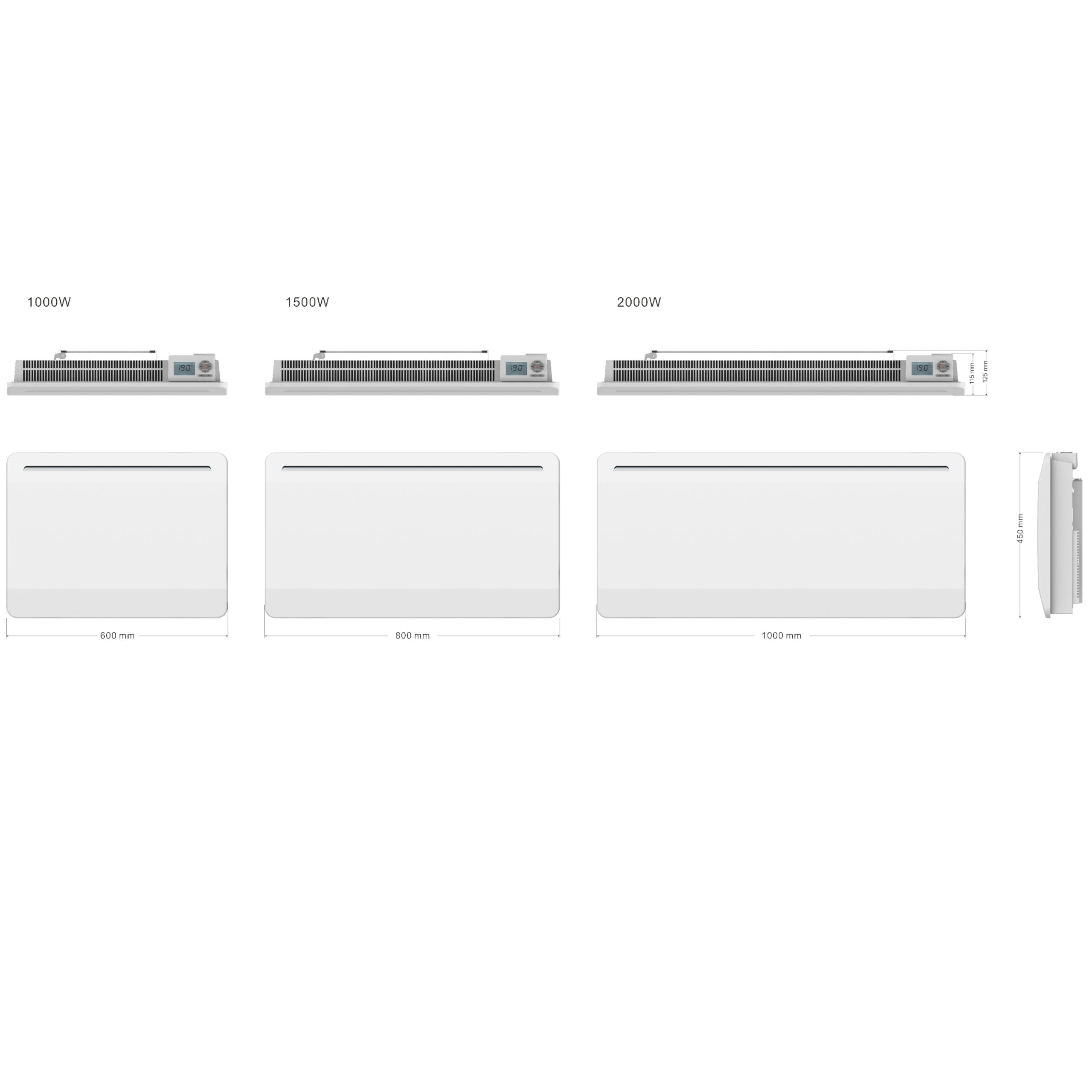 Radiateur Électrique À Inertie Céramique 2000w Blanc - BAT-HT20PMG