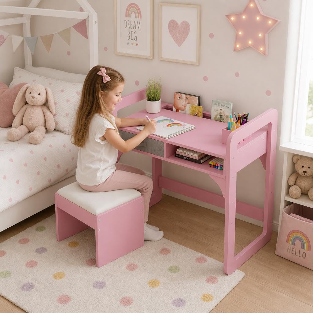 KindKinderschreibtisch Mit Stuhl Set Mit Stauraumerschreibtisch