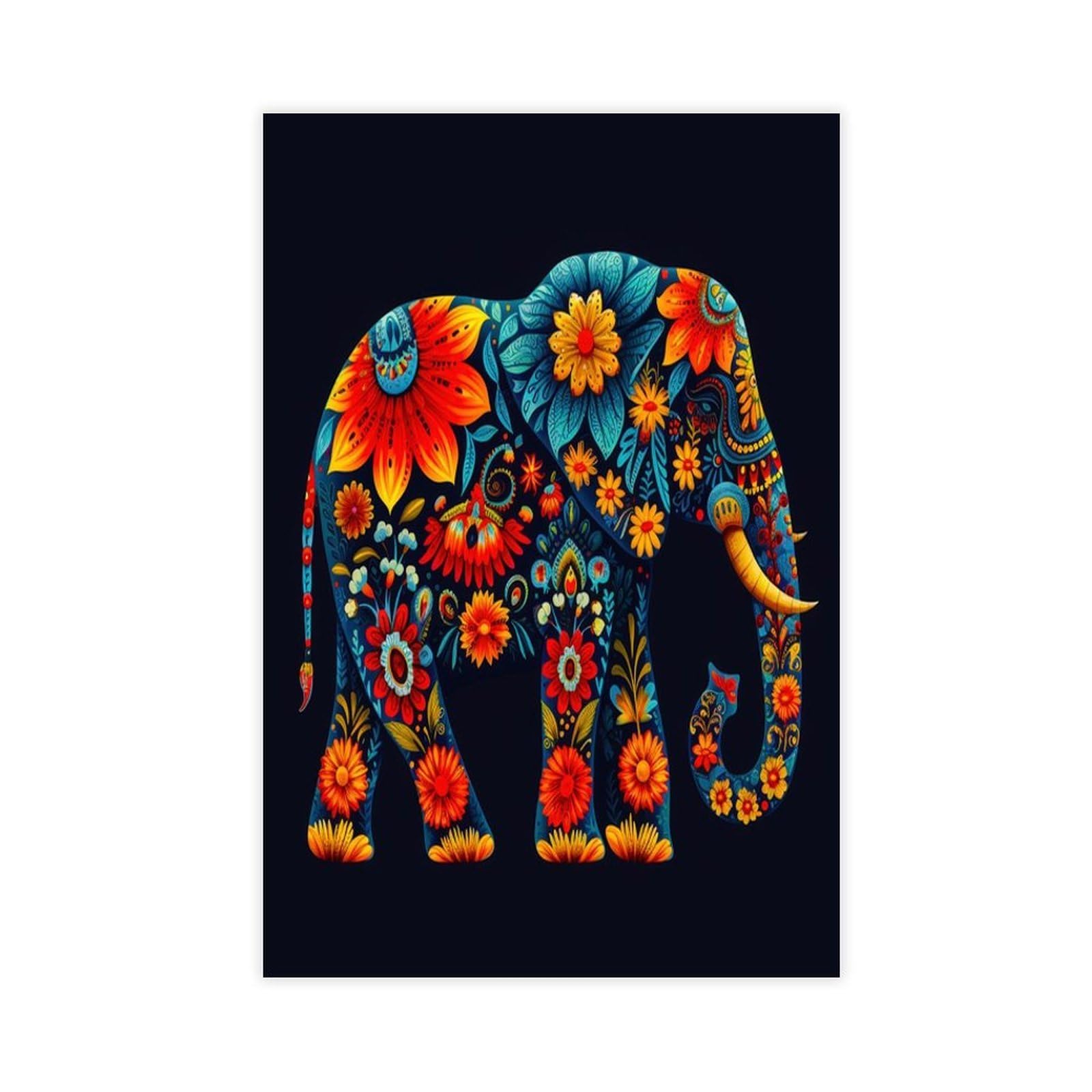 Bareronor Abstract Elephant Poster Canvas Poster Bedroom Decor Landscape Office Room Decor Gift 20" L X 30" W
