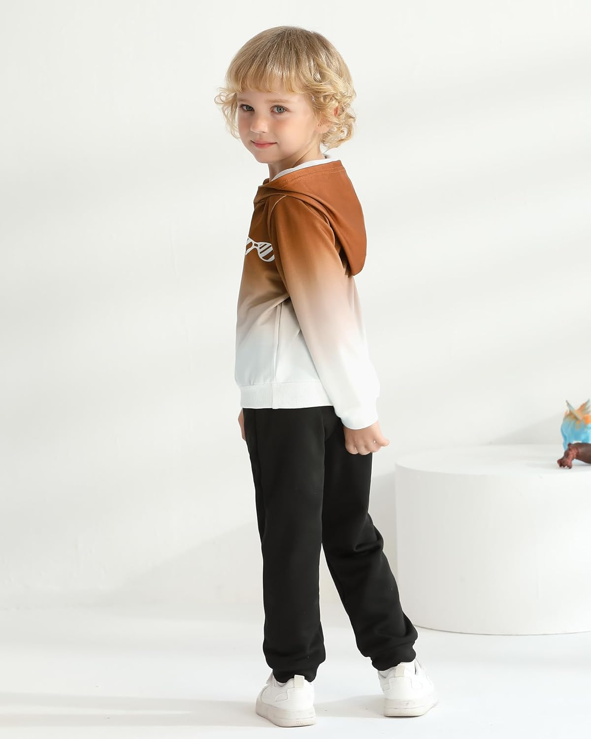 nilikastta Toddler Baby Boy Clothes Long Sleeve Gradient Color Design Hoodie With Pants 2pcs Fall Winter Outfit Set 1-5T - Image 4