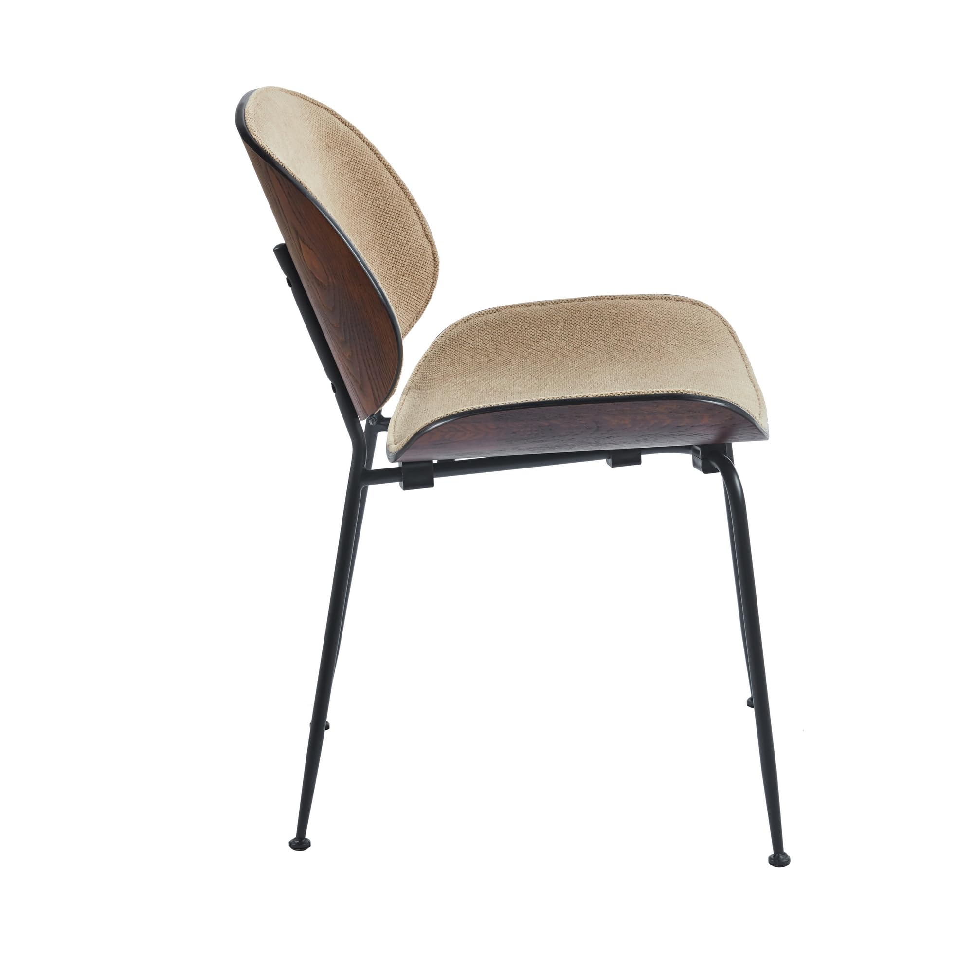 Brigros WeHome - Set 4 Sedie Candice, Sedie Sala Da Pranzo O Ufficio, Sedia Ergonomica, Seduta Imbottita Con Cuscino In Similpelle, Sedie Camera, Piedi In Legno Di Faggio, Arredamento Casa (Grigio