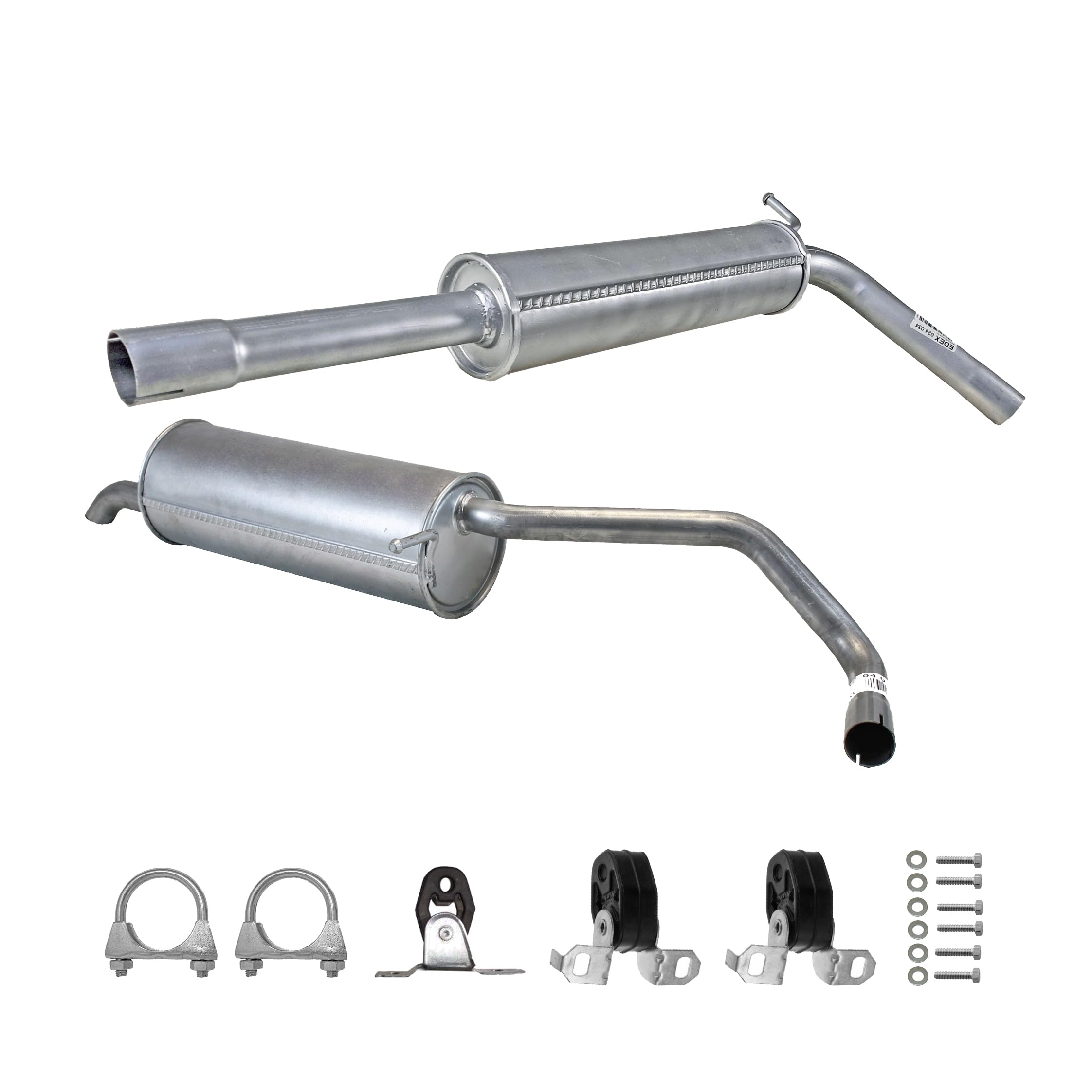 Komplette Auspuffanlage Auspuff Schalldämpfer + Anbaukit