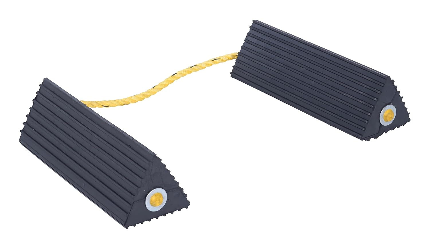 Vestil AC-18 Wheel Chock with Rope, 18" Width x 5-1/2" Height x 6" Depth