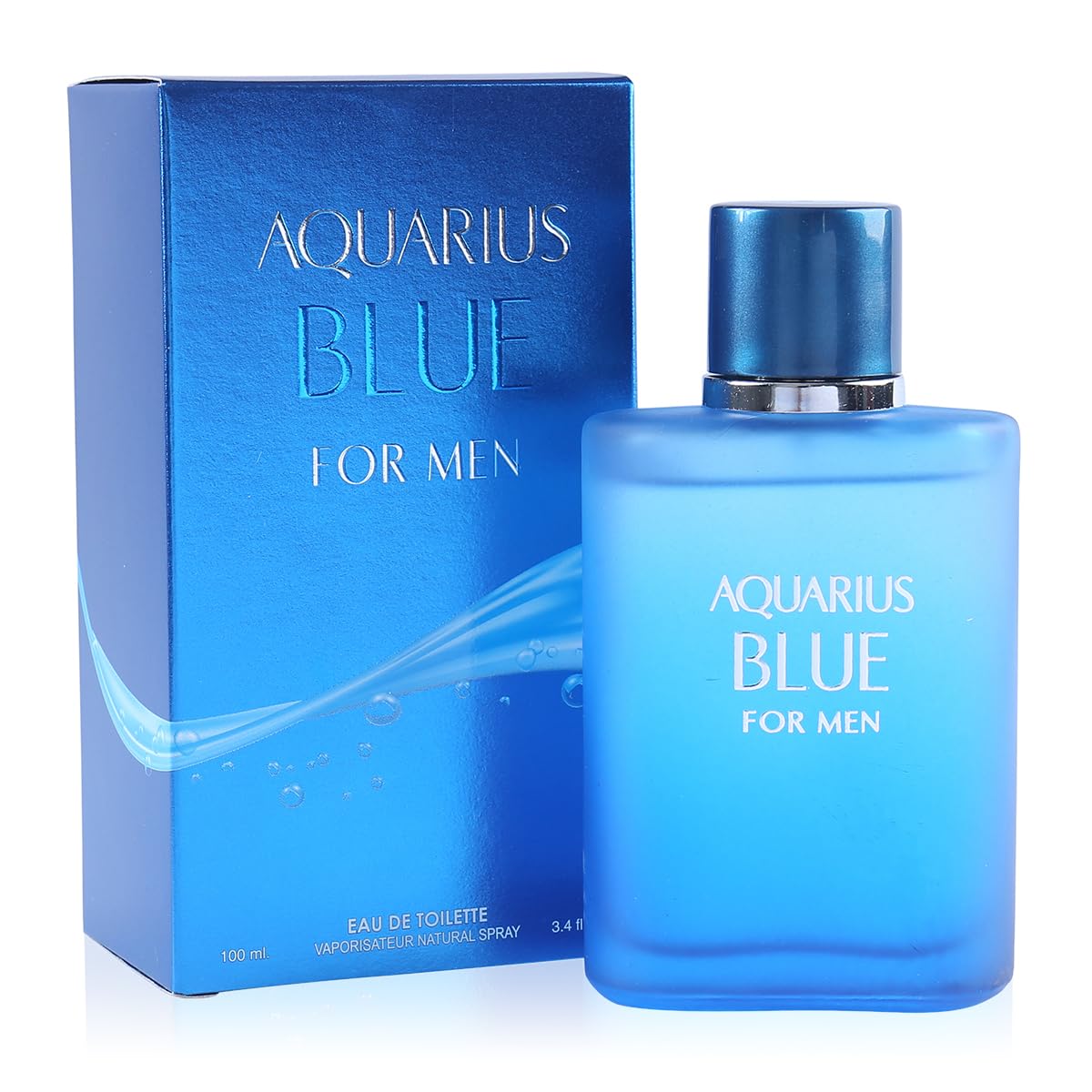 MCH BEAUTY Aquarius Blue Spray Cologne - Eau De Toilette for Men - 3.4 fl.oz