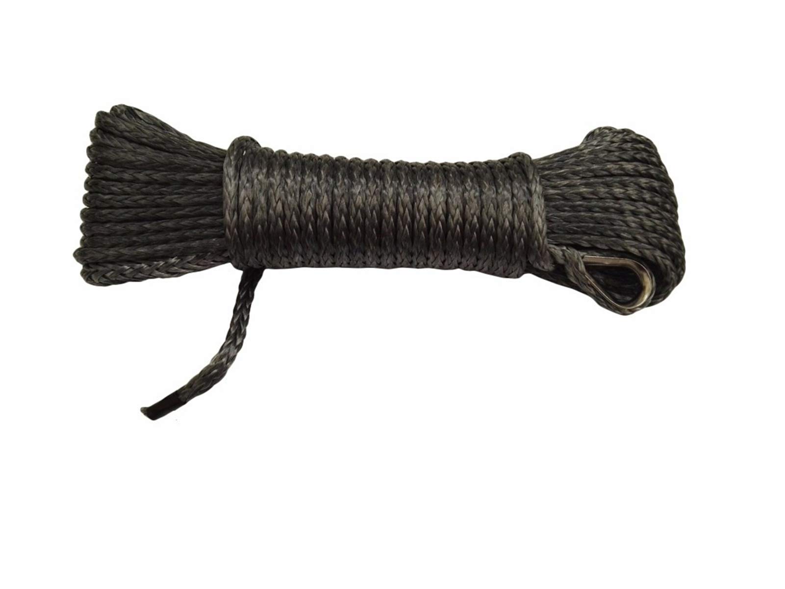 Winch Rope, Grey 5MM*15M ATV Winch Line,3/16"*50ft Synthetic Rope,Boat Winch Cable,Off Road Rope 4500lbs,Plasma Winch Cable
