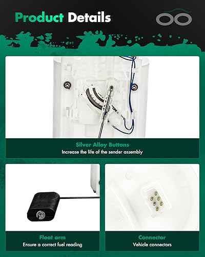 Miniatura 3 de SCITOO Conjunto de módulo de bomba de combustible eléctrica con unidad de envío compatible con 2005-2008 para Mini Cooper 1.6L, reemplaza OE E8747M