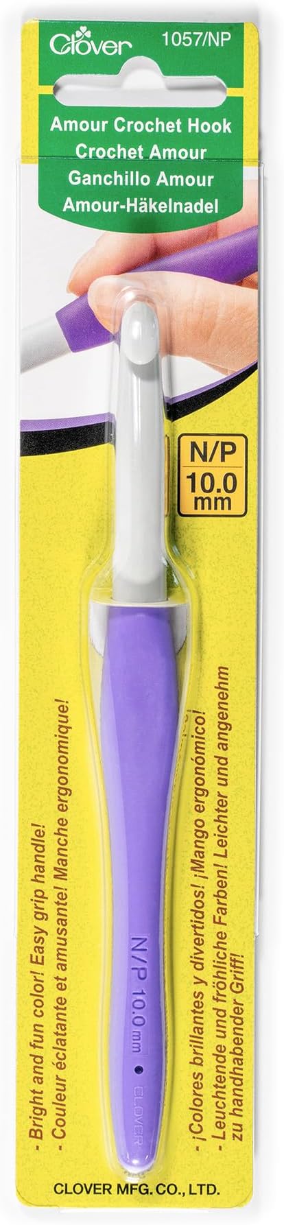 Clover 10mm Purple Plastic Crochet Hook CL1057