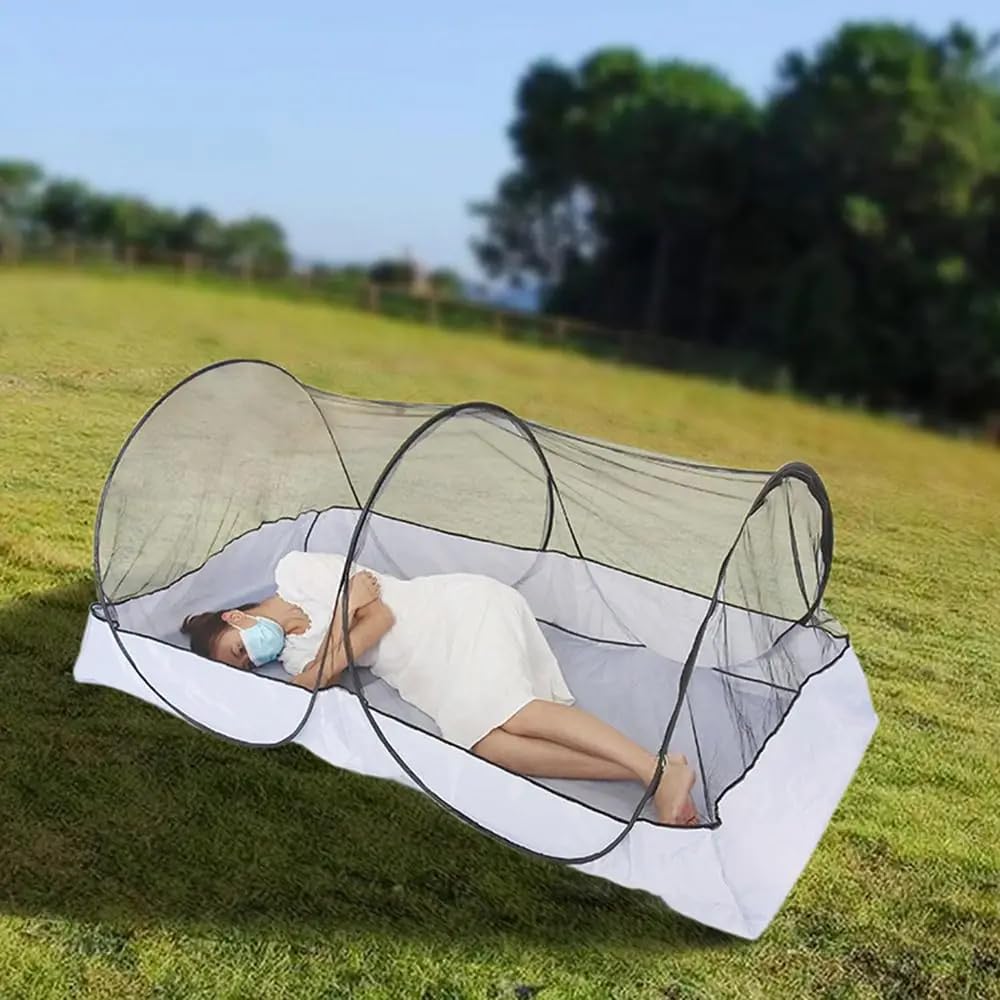 Zanzariera Pieghevole Pop Up 200 * 100 * 73cm protezione ultralight a 360°, Poliestere & fibra di vetro, Tenda da campeggio portatile, Famiglia Zanzariera, Facile e veloce installazione