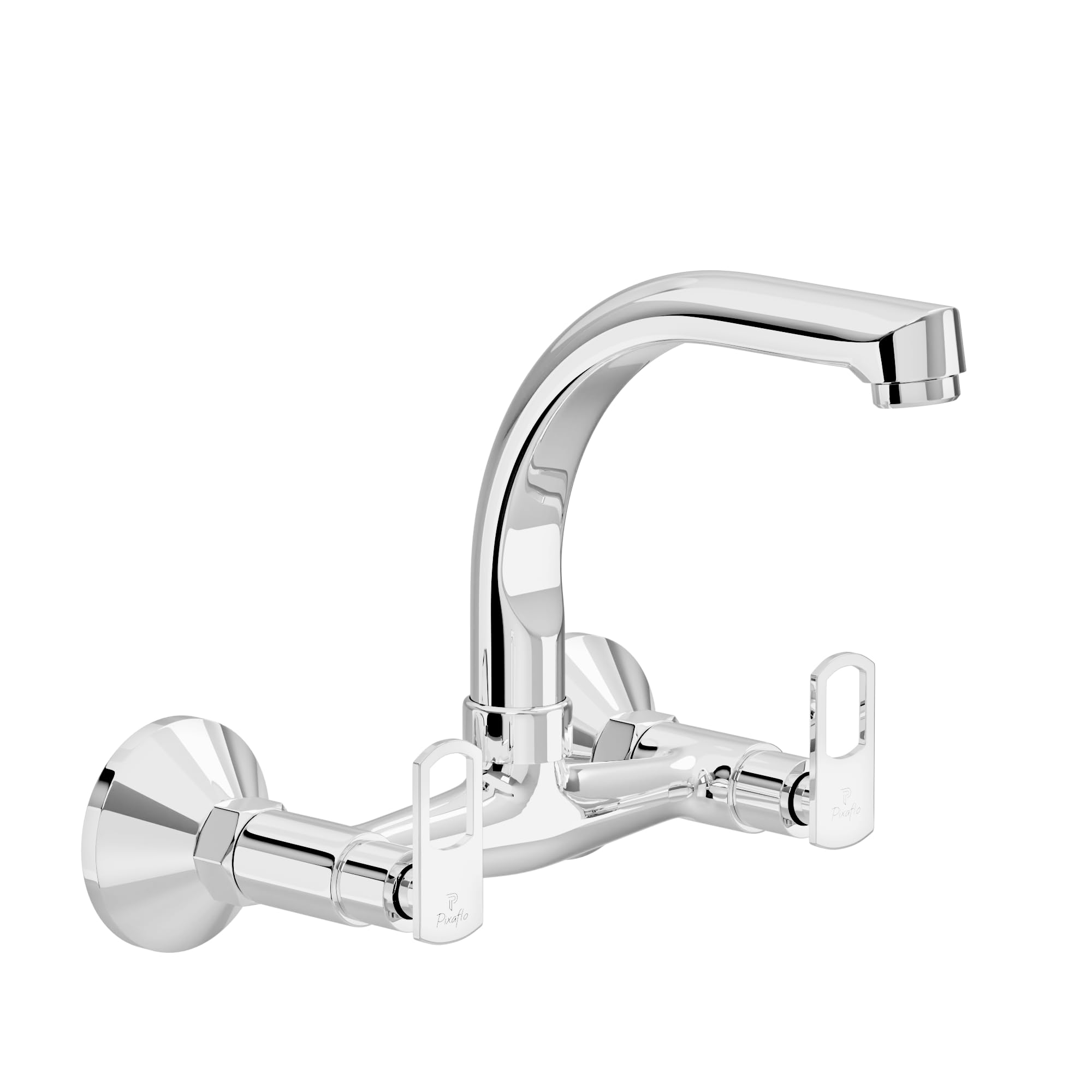 Pixaflo Brass Kitchen Sink Mixer (Hot and Cold) with C-Type Swivel Spout, Wall Mounted (B0C8JML67K) Amazon Price History, Amazon Price Tracker
