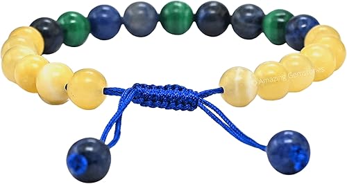 Miniatura 83 de Natural Healing Crystal Bracelet for Women - Mens Bracelet Energy Balancing Gemstones Set - Adjustable Stone Bead Bracelet for Men and Women - Anger