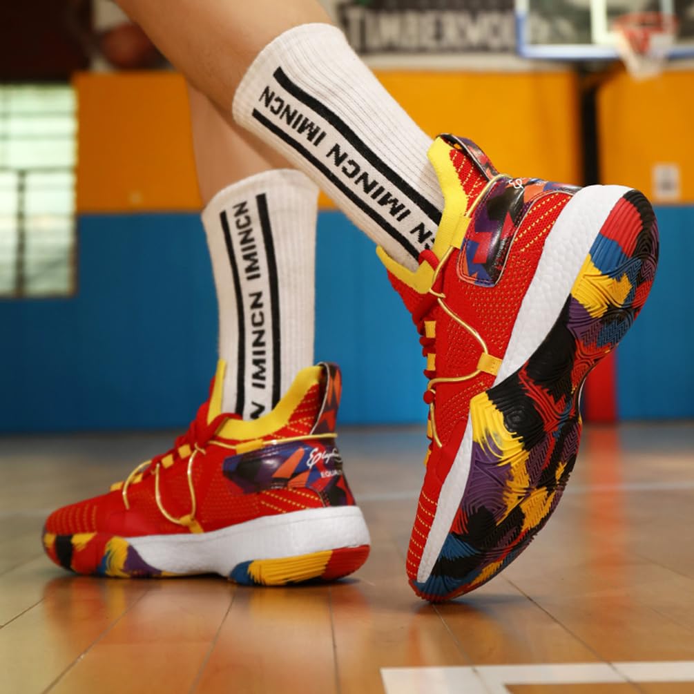 Męskie buty do koszykówki, buty sportowe, amortyzujące wstrząsy, oddychające, do koszykówki, męskie, lekkie buty sportowe, do biegania, antypoślizgowe, sportowe sneakersy, bsk f26, 44 EU