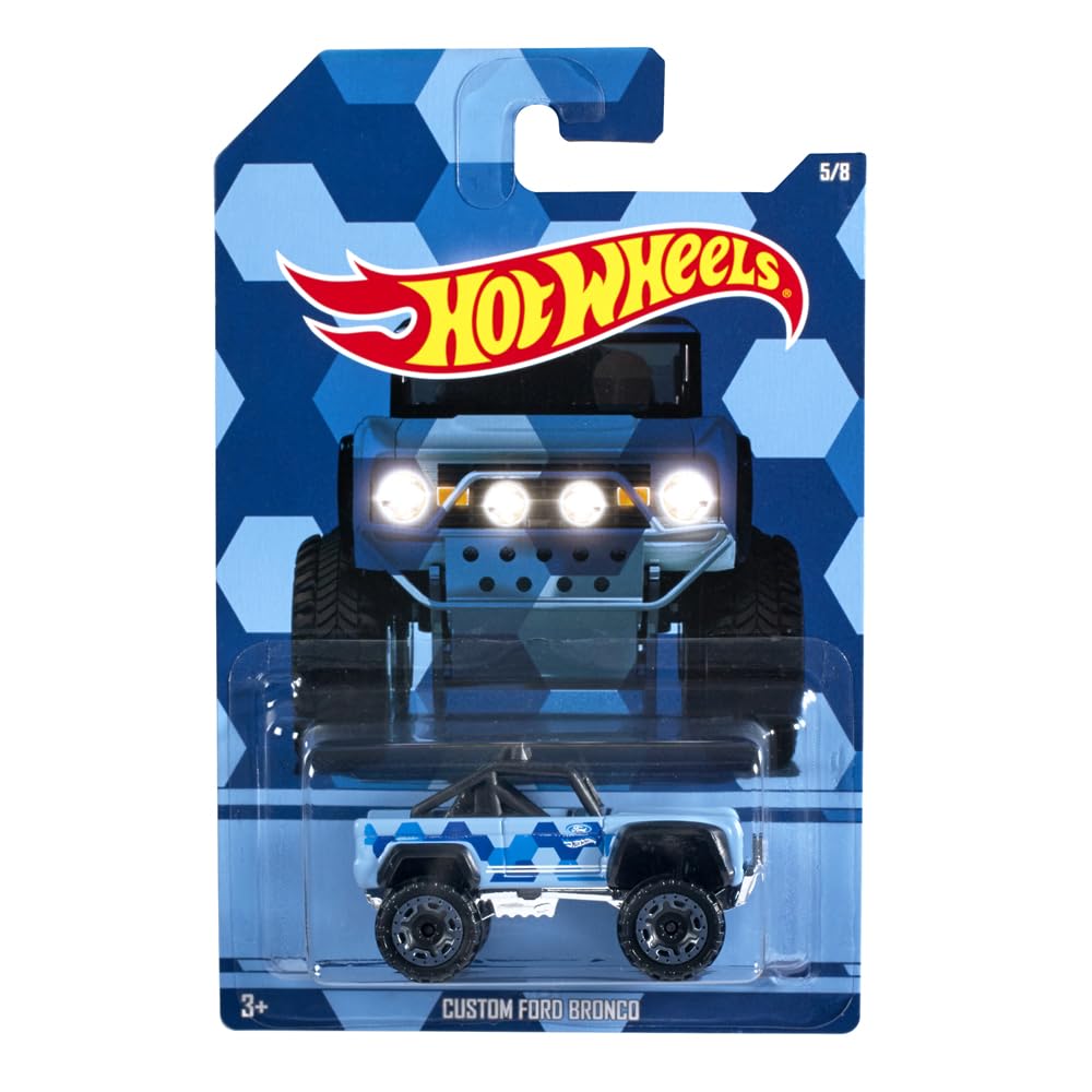 Hot-Wheels Camouflage Collectible Series - Auto sportiva blu per veicoli commerciali ~ DWF44 ~ ispirata a Ford Bronco SUV ~ 5/8