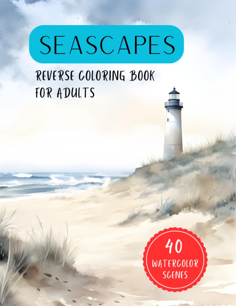 Sesacapes: Reverse coloring book for adults