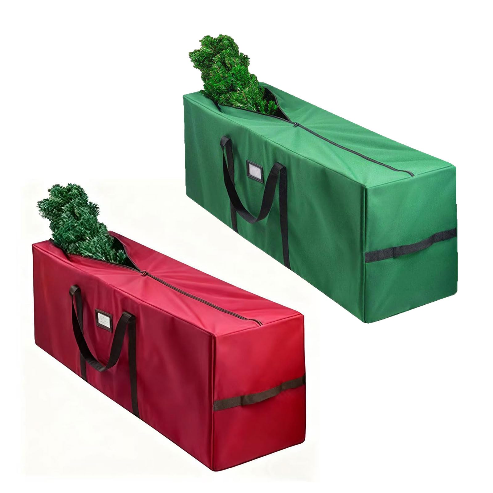 Sac de rangement extra large pour sapin de Noël avec poignées doubles et renforcées pour une organisation facile des décorations de vacances - Décoration imperméable