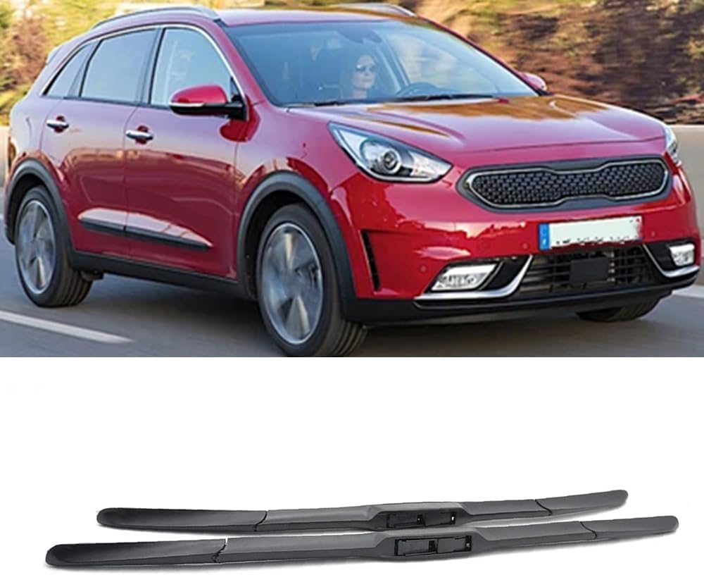 RESKIU Car Front Windshield Wiper Blade Set Replacement for KIA Niro 2016-2020, All Season Windscreen Wipers Quiet Easy Installation