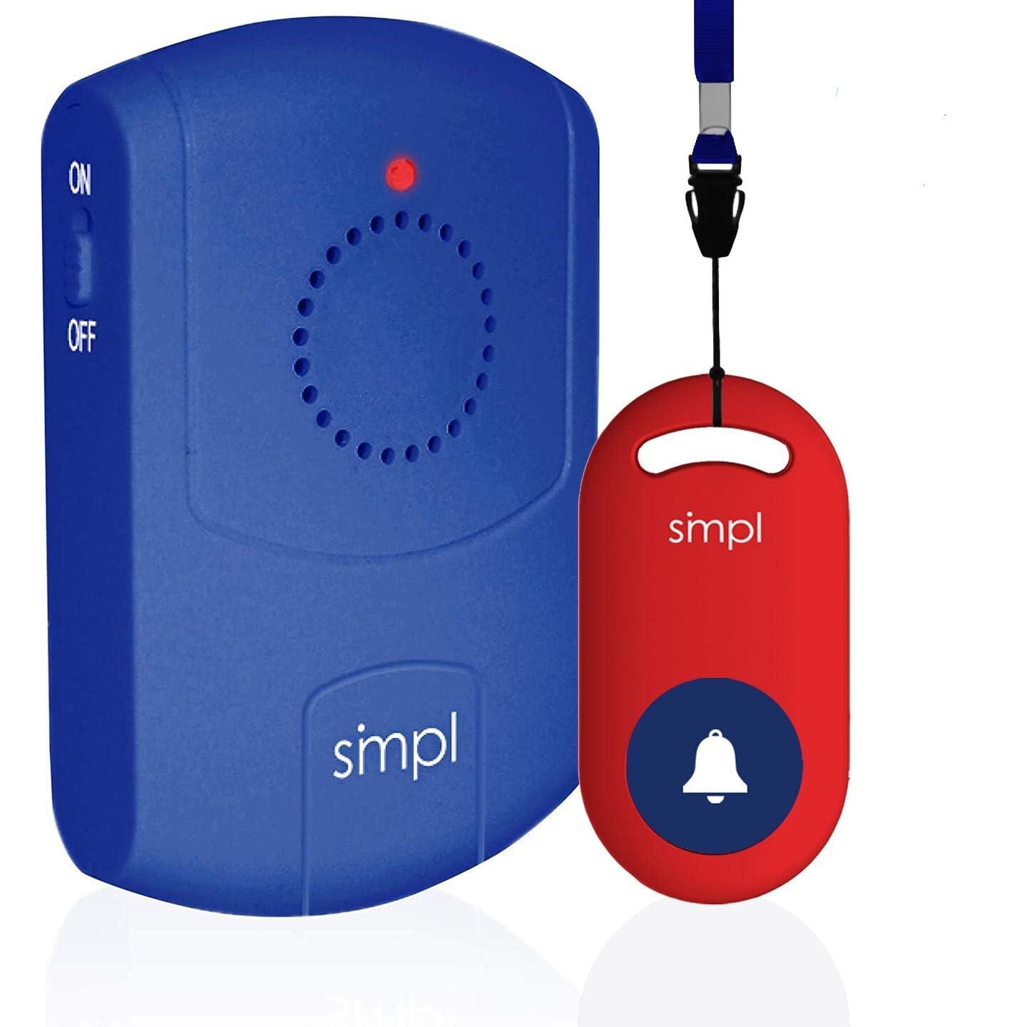 SMPL Alerts Wireless & Wearable Alerts Pager, Elderly Assistance, Caregiver Paging System, Security/Motion Sensors, Senior & Kids Safety, Live Technical Support (Pager + Help Pendant)