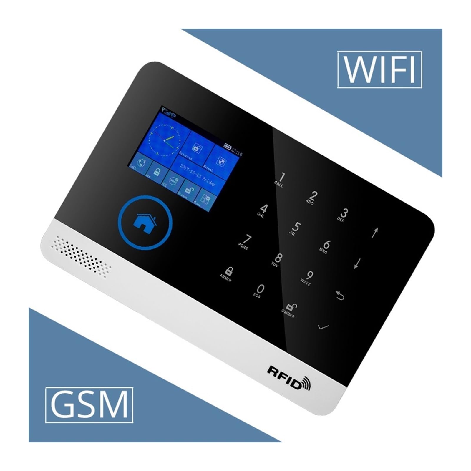 De alarma de seguridad for el hogar GSM App Control Kit de alarma antirrobo con sensor de puerta Para Villas y Almacenes(W2B Bundle 10)