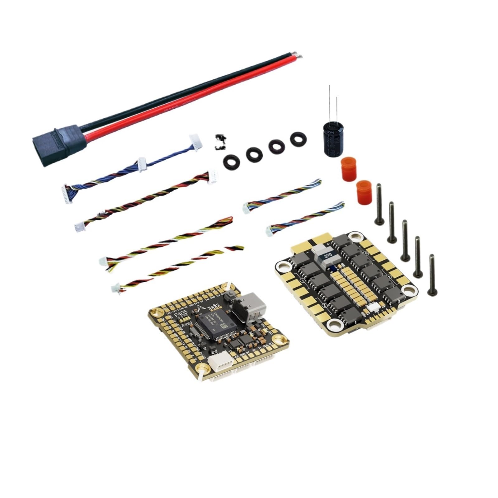 30,5x30,5mm Flight Controller ESC Stack für RC-Drohne | Flugsteuerung und ESC-Stack aus Metall für RC-Drohnen und Flugzeug Aufbau oder Reparatur(F722 FC)