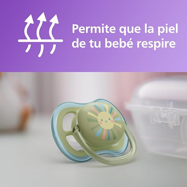 Philips Avent Natural Response, set de regalo para bebés: biberón Natural Response de 125 ml con tetina T2 (para bebés de 0 meses o más), chupete Ultra Air, modelo SCD837/10 - 4
