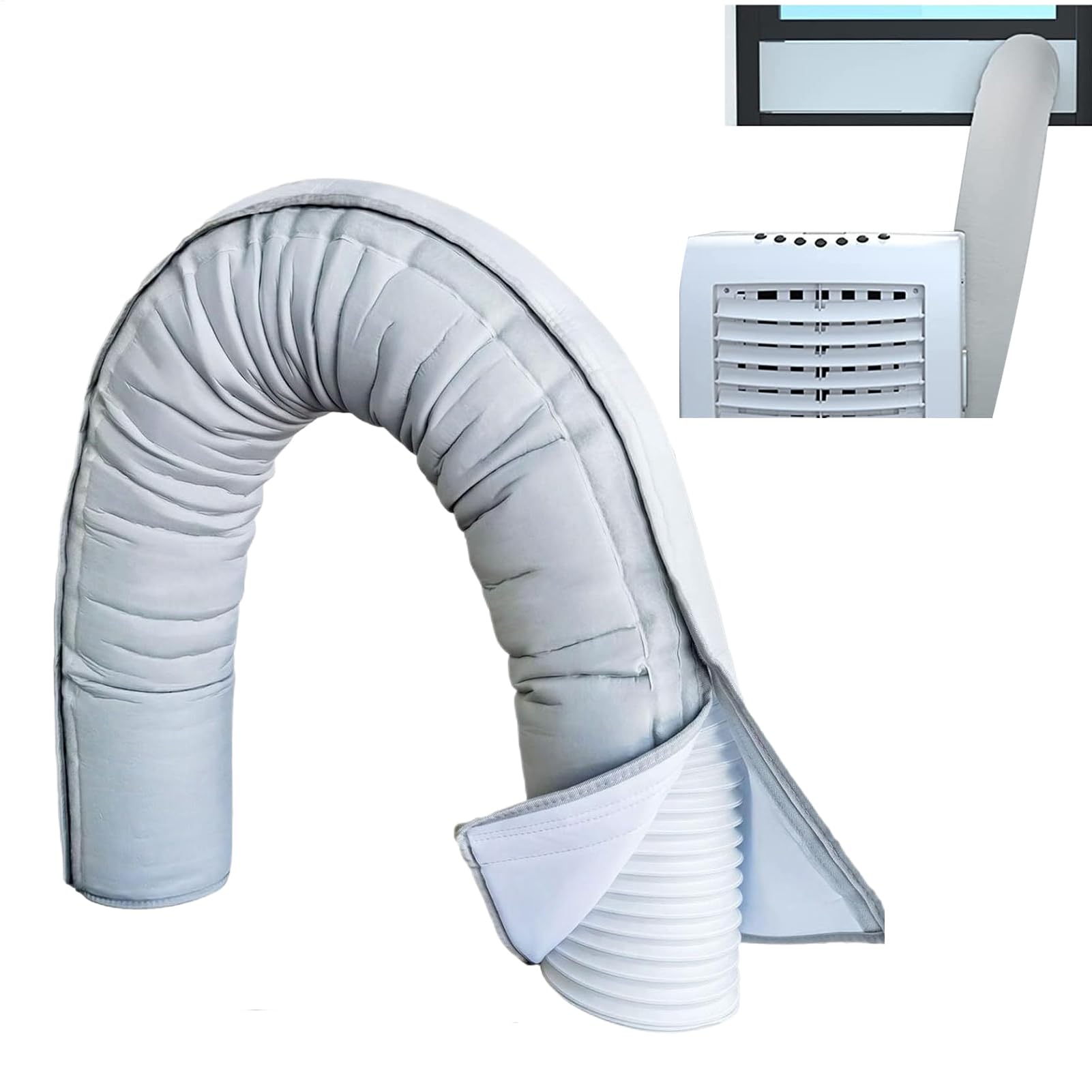 Cubierta para aire acondicionado portátil con aislamiento térmico que reduce el calor