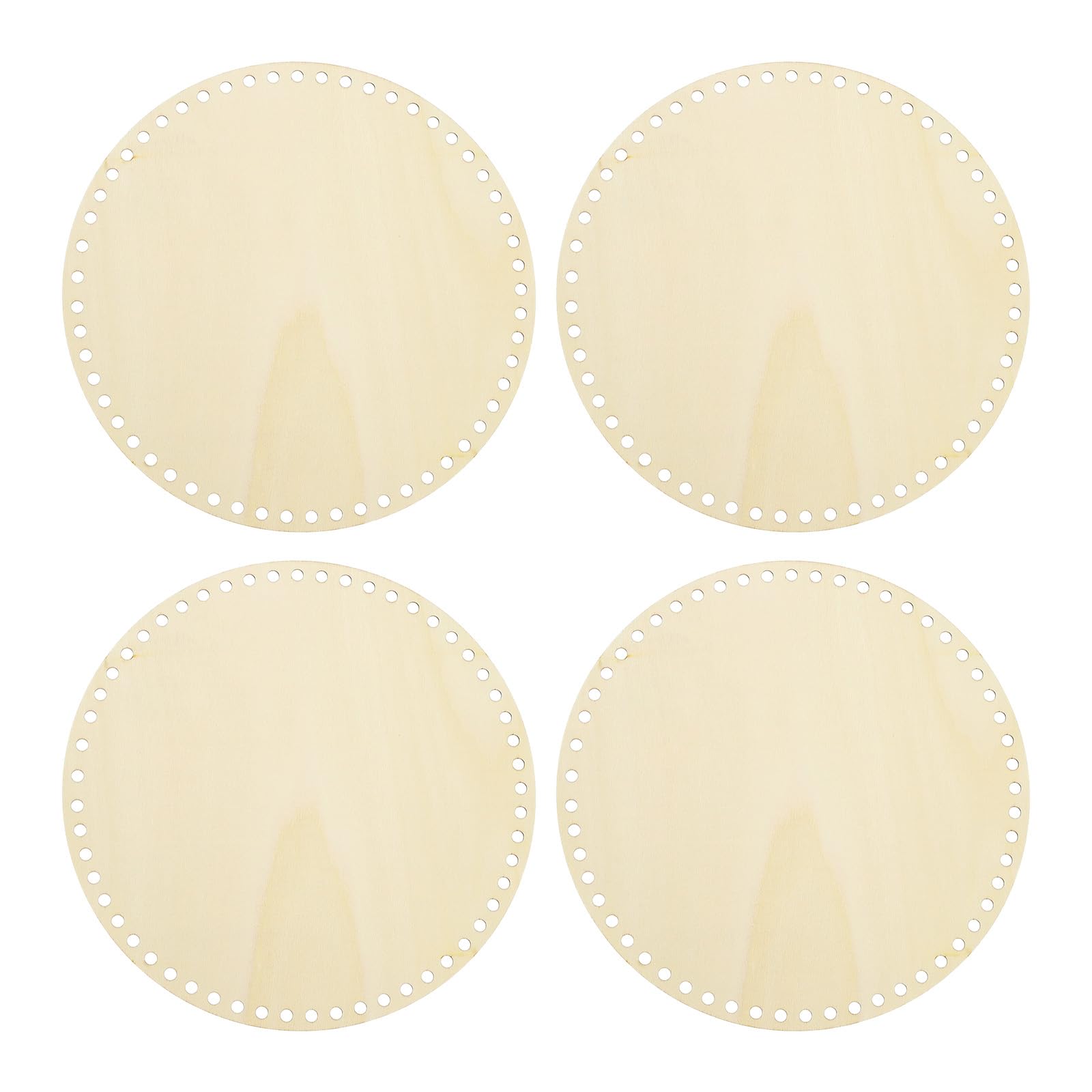 PATIKIL 10" Diameter Crochet Basket Bottom, 4Pcs Round Blank Crochet Knitting Wooden Base for DIY Craft Weaving Basket Making Supplies Home Decoration-image-16